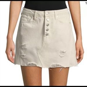 NWT Free People Worn White Mini Skirt